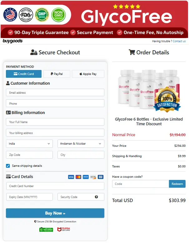  GlycoFree- Secure Page